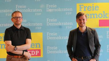 Erik-Andreas Grosser und Vincent Schwarz wollen in den Ortsrat Halchter einziehen.